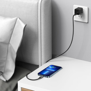 Кабел за зареждане и данни BASEUS Explorer USB Type C към Lightning 20W 1m син (CATS000003) - Img 10