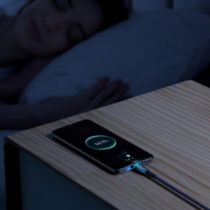 Кабел за зареждане и данни BASEUS Glimmer USB Type A към USB Type C с бързо зареждане 100W 480Mb/s 1m син - Img 8