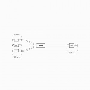 Кабел за зареждане и данни BASEUS Superior 3in1 USB Type A към Lightning / USB Type C / micro USB 3.5A 1.5 m бял (CAMLTYS-02) - Img 18