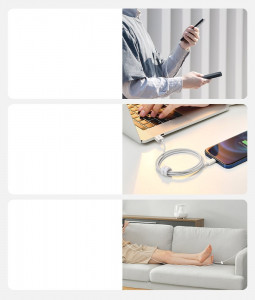 Кабел за зареждане и данни BASEUS Superior USB Type A към Lightning 2.4A 1m бял (CALYS-A02) - Img 16