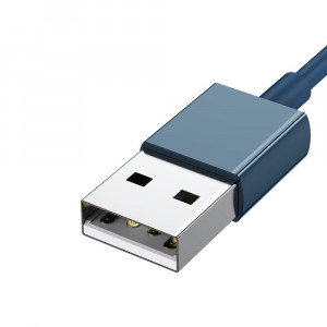 Кабел за зареждане и данни BASEUS Superior USB Type A към Lightning / micro USB / USB Type 3,5A 1.5m син (CAMLTYS-03) - Img 10