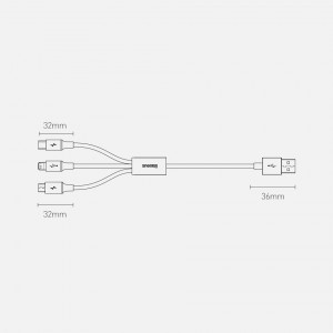 Кабел за зареждане и данни BASEUS Superior USB Type A към Lightning / micro USB / USB Type 3,5A 1.5m син (CAMLTYS-03) - Img 20