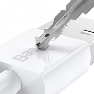 Кабел за зареждане и данни BASEUS Superior USB Type A към micro USB с бързо зареждане 2A 1m бял (CAMYS-02) - Img 4