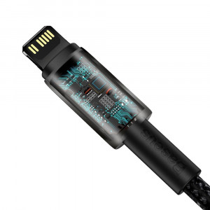 Кабел за зареждане и данни BASEUS USB Type C към Lightning с бързо зареждане Power Delivery 20 W 2m черен (CATLWJ-A01) - Img 11