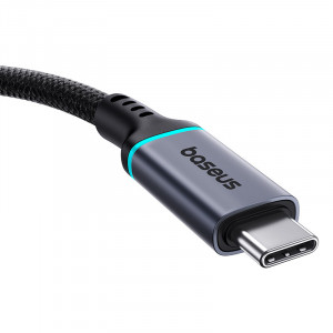 Кабел за зареждане и данни BASEUS USB Type C 10Gb/s 0.5m черен - Img 3
