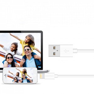 Кабел за зареждане и данни CHOETECH USB Type A към Lightning MFi 1.8m (IP0027) бял - Img 6