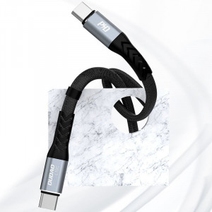 Кабел за зареждане и данни DUDAO L10C USB Type C към USB Type C Power Delivery 100W 0.23m черен (L10C) - Img 4