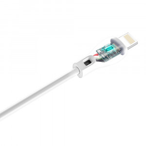 Кабел за зареждане и данни DUDAO USB Type A към Lightning 2.1A 2m бял - Img 5
