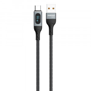 Кабел за зареждане и данни DUDAO USB Type A към USB Type C с бързо зареждане Power Delivery 66W 1m черен (L7Max) - Img 1
