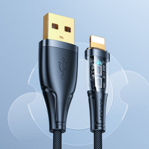 Кабел за зареждане и данни JOYROOM USB Type C към Lightning с бързо зареждане и smart switch 2.4A 1.2m черен (S-UL012A3) - Img 3