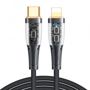 Кабел за зареждане и данни JOYROOM USB Type C към Lightning с бързо зареждане и smart switch 20W 1.2m черен (S-CL020A3) - Img 2
