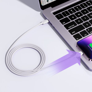 Кабел за зареждане и данни JOYROOM USB Type C към Lightning 20W 1.2m S-CL020A14 бял - Img 6