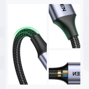 Кабел за зареждане и данни UGREEN US565 USB Type C към micro USB 3.0 5Gb/s 3A 0.5m сив - Img 7
