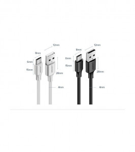 Кабел за зареждане и данни UGREEN USB Type A към USB Type C 3A 3m черен (60826) - Img 11
