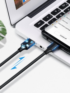 Кабел за зареждане и данни UGREEN USB Type A към USB Type C 480Mb/s 3A 1.5 m черен (US287 60117) - Img 6