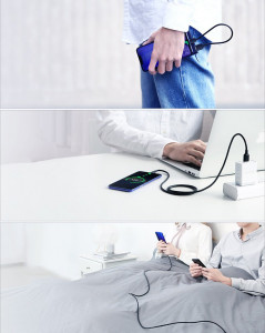 Кабел за зареждане и данни UGREEN USB Type A към USB Type C 480Mb/s 3A 1.5 m черен (US287 60117) - Img 16