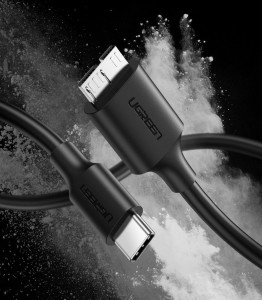 Кабел за зареждане и данни UGREEN USB Type C към micro USB SuperSpeed 3.0 1m черен (US312 20103) - Img 4