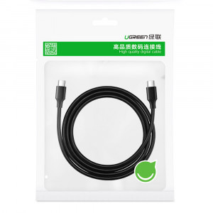Кабел за зареждане и данни UGREEN USB Type C към USB Type C 3A 0.5m черен (US286) - Img 5