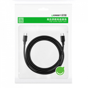 Кабел за зареждане и данни UGREEN USB Type C към USB Type C 3A 1.5m (US286) черен - Img 5