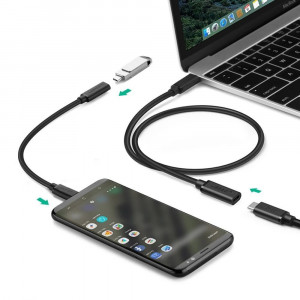 Кабел за зареждане и данни UGREEN USB Type C 3.1 0.5m черен (40574) - Img 2
