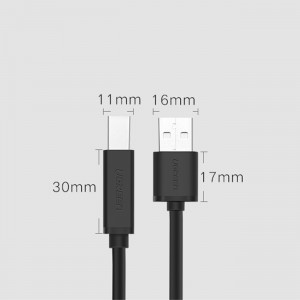 Кабел за принтер UGREEN US122 USB Type A към USB Type B 2.0 15m черен - Img 7