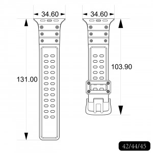 Каишка със стоманена закопчалка Triple Protection - Apple Watch Ultra 49mm / Ultra 2 49mm / 45mm Series 9 / 45mm Series 8 / 45mm Series 7 / 44mm SЕ (2nd gen) / 44mm SE / 44mm Series 6 / 44mm Series 5 / 44mm Series 4 / 42mm Series 3 / 42mm Series 2 бял - Img 8