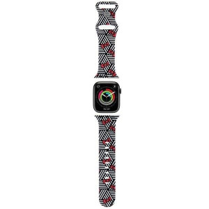 Каишка HELLO KITTY Silicone Bows & Stripes Strap - Apple Watch 41mm Series 9 / 41mm Series 8 / 41mm Series 7 / 40mm Series 6 / 40mm SE / 40mm Series 5 / 40mm Series 4 / 38mm Series 3 / 38mm Series 2 / 38mm (1st gen) черен - Img 1