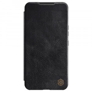 Калъф тип книга от еко кожа с подвижно покритие за камерата NILLKIN Qin Leather Pro - Samsung Galaxy S22+ черен - Img 3