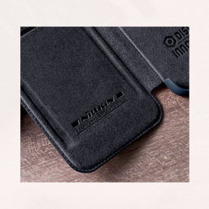 Калъф тип книга от еко кожа с подвижно покритие за камерата NILLKIN Qin Leather Pro - Samsung Galaxy S22 кафяв - Img 17