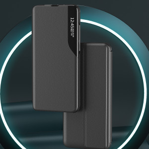 Калъф тип книга от еко кожа Eco - Xiaomi Redmi 11A / Poco C55 / Redmi 12C черен - Img 7