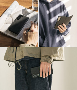 Калъф тип книга от еко кожа RINGKE Folio Signature - Samsung Galaxy S22+ черен - Img 2