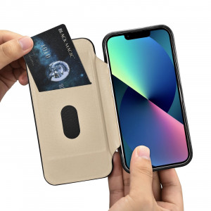 Калъф тип книга от естествена кожа iCARER CE Oil Wax Premium MagSafe - iPhone 14 Plus черен - Img 20