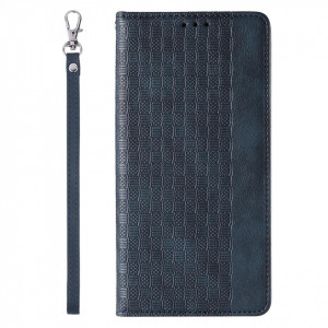 Калъф тип книга с връзка Magnet Strap - iPhone 14 Pro син - Img 5