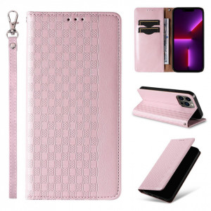 Калъф тип книга с връзка Magnet Strap - iPhone 14 Pro Max розов - Img 3