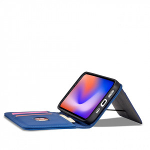 Калъф тип книга с външен джоб Magnet Card - iPhone 12 Pro син - Img 10