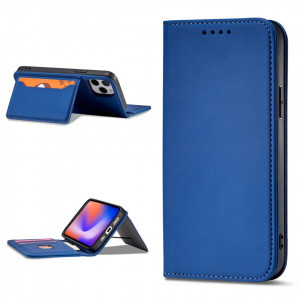 Калъф тип книга с външен джоб Magnet Card - iPhone 12 Pro Max син - Img 4