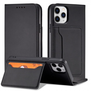 Калъф тип книга с външен джоб Magnet Card - iPhone 12 Pro Max черен - Img 2