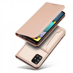 Калъф тип книга с външен джоб Magnet Card - Samsung Galaxy A04s / A13 5G розов - Img 2