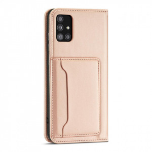 Калъф тип книга с външен джоб Magnet Card - Samsung Galaxy A04s / A13 5G розов - Img 7