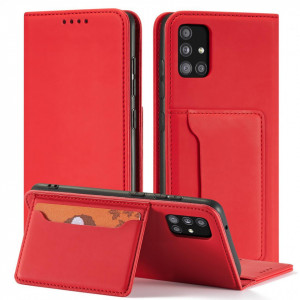 Калъф тип книга с външен джоб Magnet Card - Samsung Galaxy A04s / A13 5G червен - Img 4