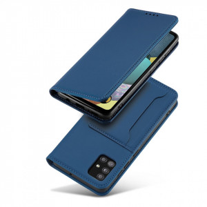 Калъф тип книга с външен джоб Magnet Card - Xiaomi Redmi Note 11 Pro / 11 Pro 5G / 11E Pro 5G син - Img 4