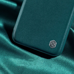 Калъф тип книга с подвижно покритие за камерата NILLKIN Qin Cloth Pro - iPhone 14 Plus сив - Img 10