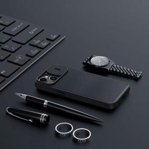 Калъф тип книга с подвижно покритие за камерата NILLKIN Qin Cloth Pro - iPhone 14 Plus сив - Img 12