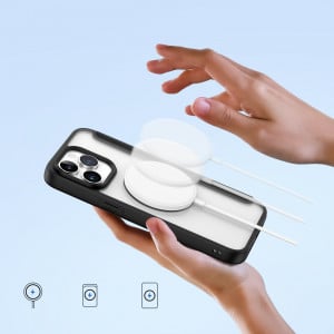 Калъф тип книга с прозрачен гръб DUX DUCIS Skin X Pro MagSafe - iPhone 15 Pro Max черен - Img 8