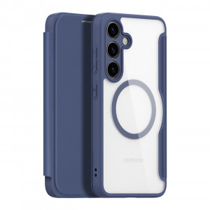 Калъф тип книга с прозрачен гръб DUX DUCIS Skin X Pro MagSafe - Samsung Galaxy S24+ син - Img 1