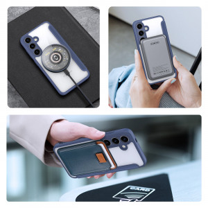 Калъф тип книга с прозрачен гръб DUX DUCIS Skin X Pro MagSafe - Samsung Galaxy S24+ син - Img 6