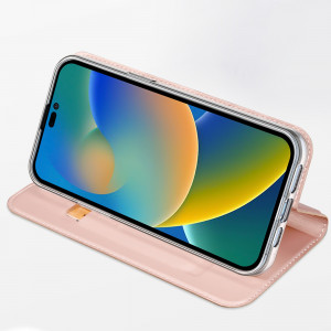 Калъф тип книга DUX DUCIS Skin Pro - iPhone 14 Pro розов - Img 17