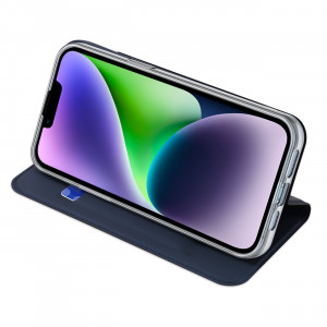 Калъф тип книга DUX DUCIS Skin Pro - iPhone 15 Plus син - Img 5