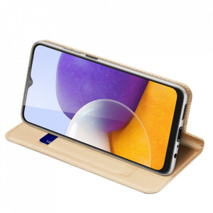 Калъф тип книга DUX DUCIS Skin Pro - Samsung Galaxy A22 златист - Img 6