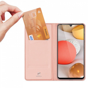 Калъф тип книга DUX DUCIS Skin Pro - Samsung Galaxy A42 5G розов - Img 2